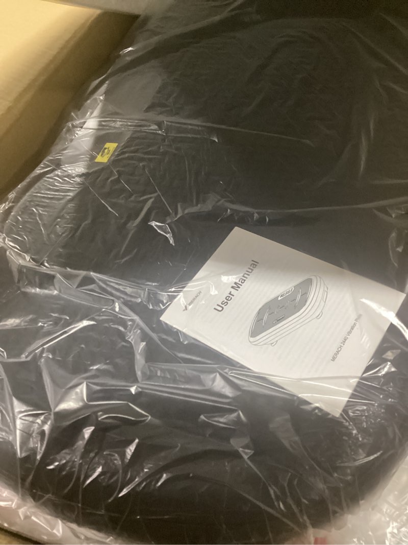 Condition photo showing Good Condition for merach cv40 curved vibration plate exercise machine with 440lbs capacity | 200w powerful motor, 13mm amplitude, shake plate for lymphatic drainage, bluetooth, silicone pedal, resistance band, home gym