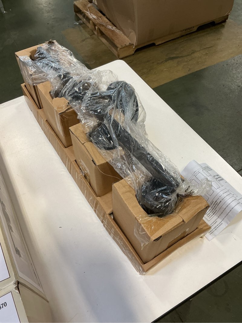 Condition photo showing New/Like New for Allen + Roth Emeryson 24.5-in 4 Light Matte Black Transitional Bathroom