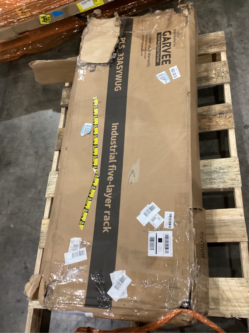 Garvee 82"H Heavy Duty Storage Shelves 3300LBS Capacity Adjustable Shelving Carbon Steel Wheels & Feet Garage Pantry Kitchen