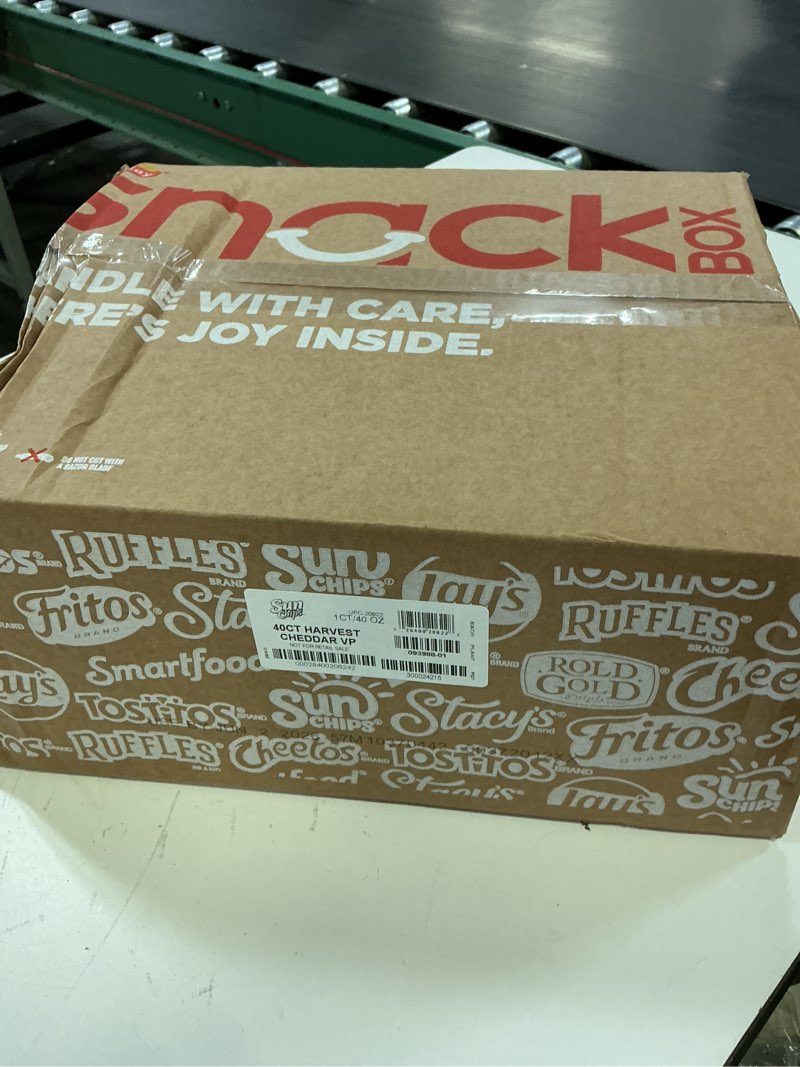 Condition photo showing New/Like New for (bb-jun-2-2026)sunchips harvest cheddar flavored whole grain snacks  1 oz bags  40 count