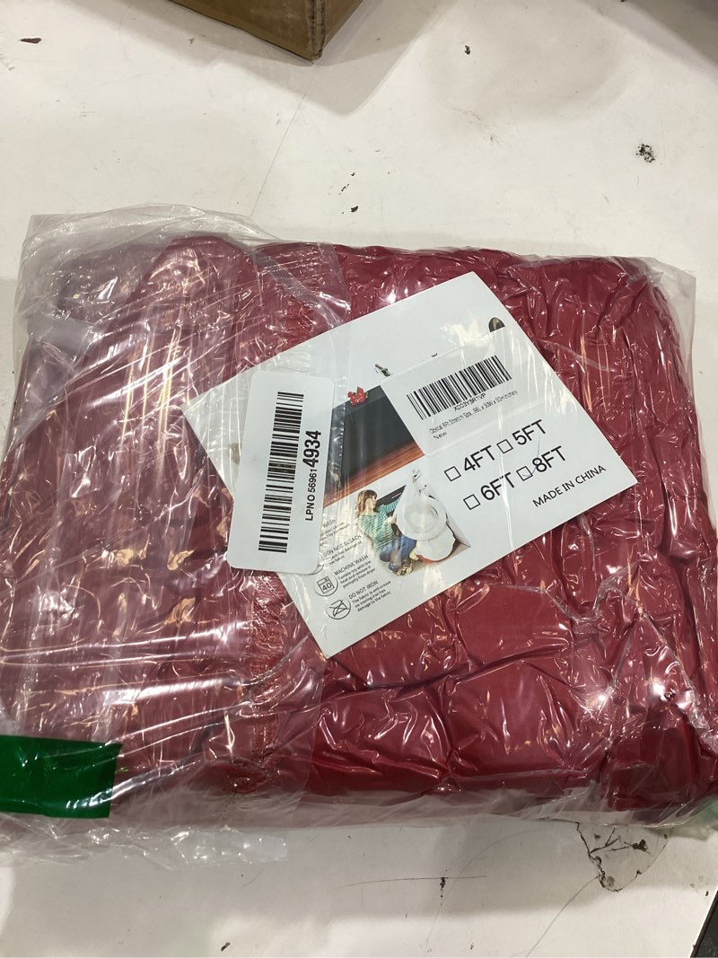Condition photo showing Good Condition for obstal 8ft stretch spandex table cover for standard folding tables - 2 pack universal rectangular fitted tablecloth for party, banquet, events, trade show (dark red, 96l x 30w x 30h inches) dark red 8 ft | 2 pack