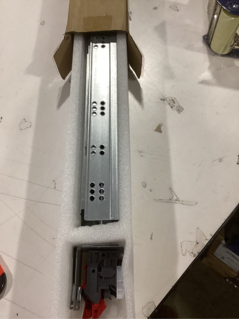 Condition photo showing Good Condition for Undermount Drawer Slides 21 inch (1 Pair), Full Extension Soft Close Concealed Drawer Runners, Come with Mounting Screws and Brackets, 1 Pair 21 Inch 1