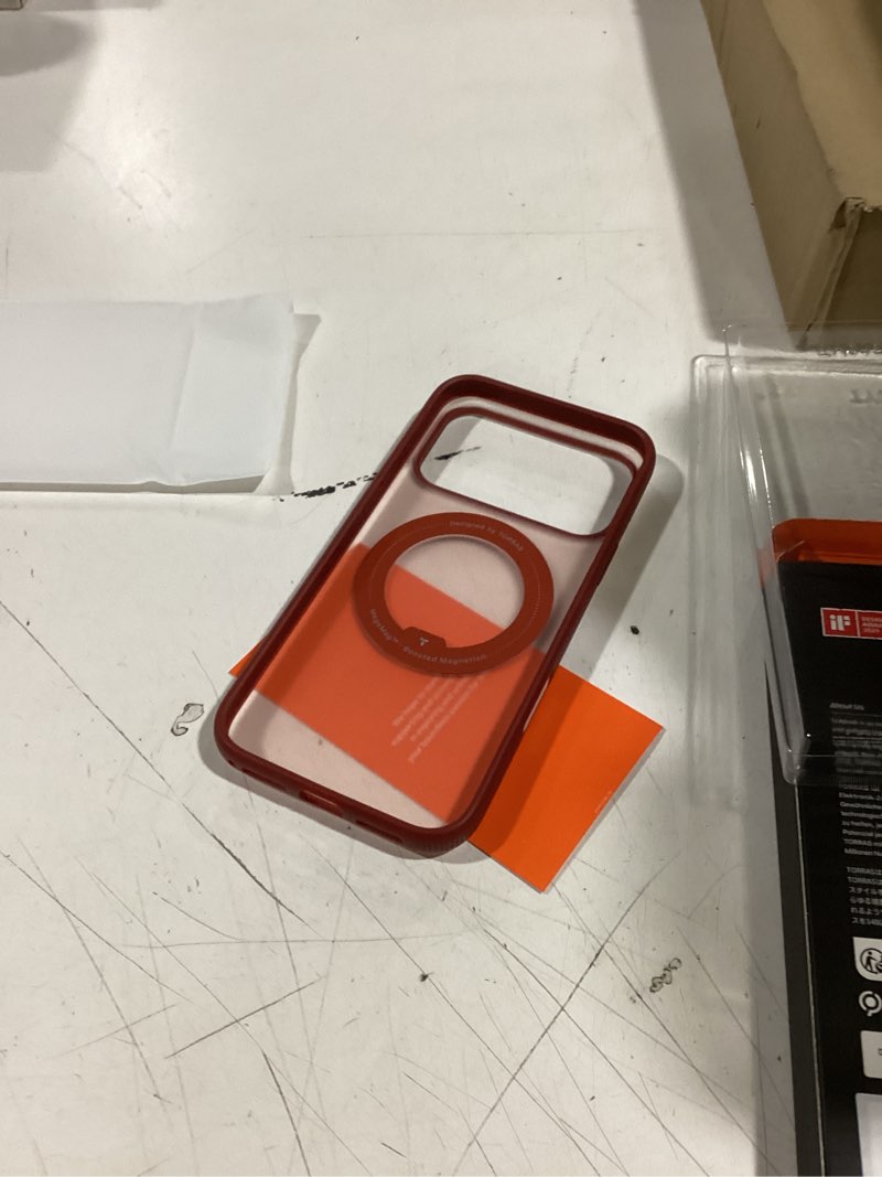 Condition photo showing Good Condition for torras 360 magnetic stand for iphone 17 pro max case, [fit for magsafe] [4x military-grade protection] slim case for iphone 17 pro max, 6.9", translucent burgundy red, ostand o3 fitness series d-burgundy red for iphone 17 pro max