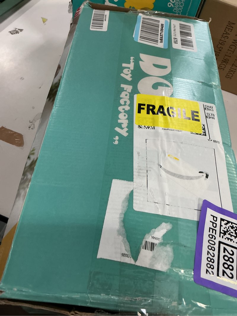 Condition photo showing As Is for DOLU: Walk & Drive: Foot-to-Floor Car - Red & Blue - Ride-On Toy Vehicle, Horn, Storage Seat, Push-Pull Handle, Indoor-Outdoor Play, Toddlers 12mo+