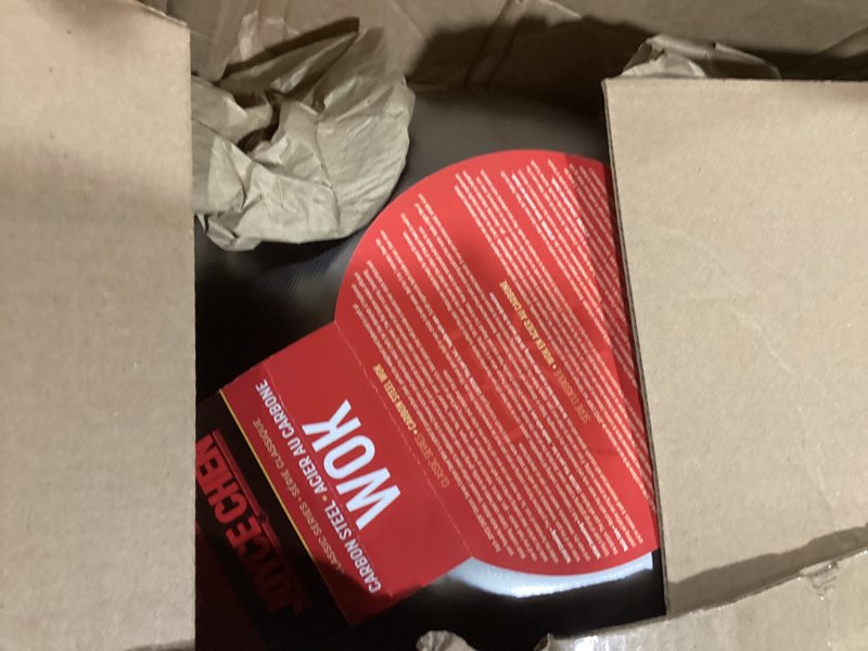 JOYCE CHEN Classic Series 14-Inch Carbon Steel Wok with Birch Handles