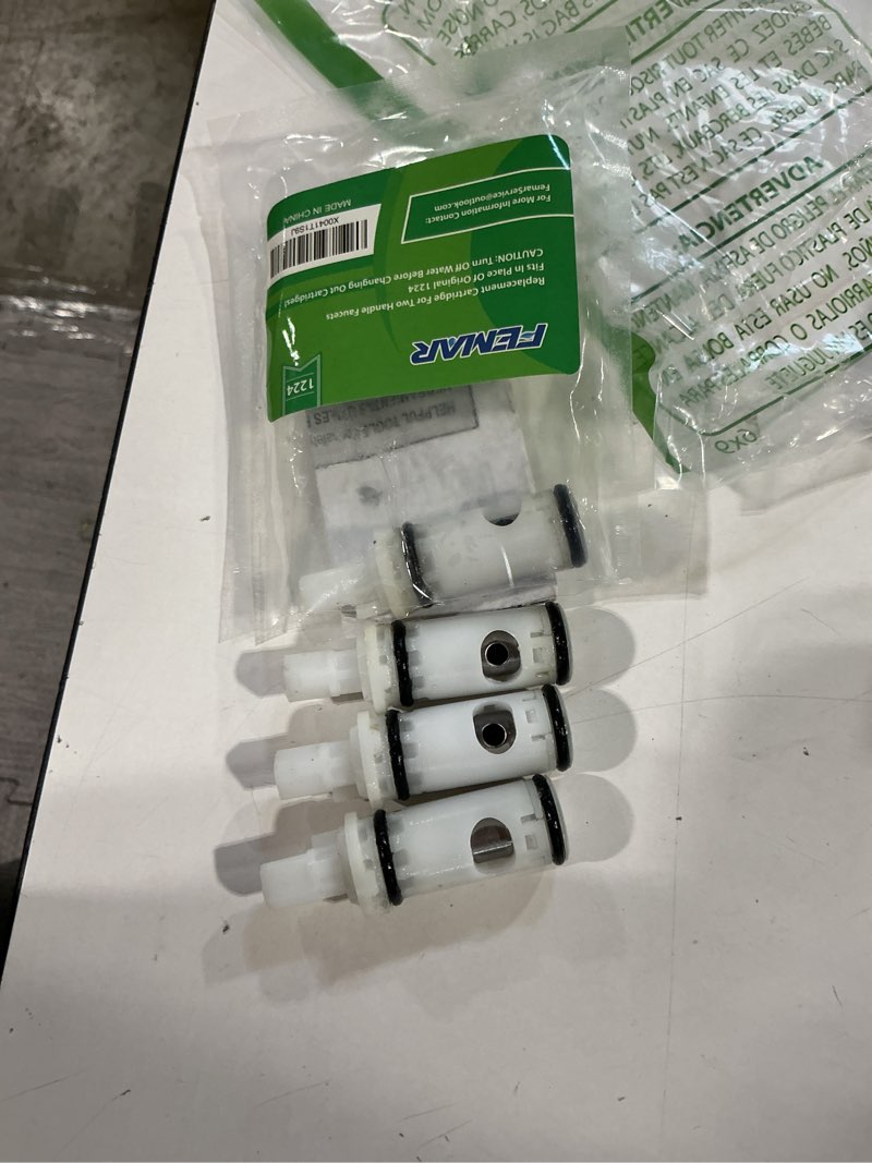 Condition photo showing Good Condition for 1224 1224b faucet cartridge replacement kit for most double handle moen faucets and tub/showers repair kit,replacement compatible with moen two handle faucets,4 pack ?1224 cartridge*4