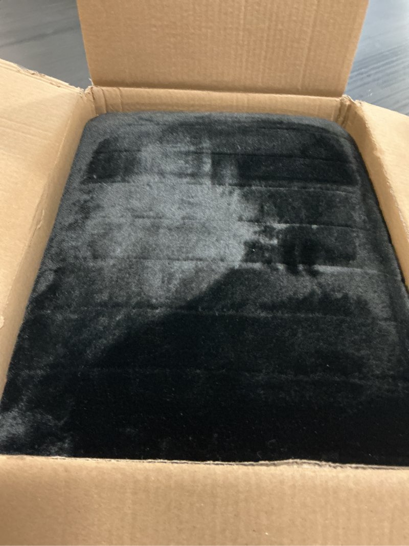 Condition photo showing Good Condition for ibuyke stool chair with storage space, footrest footstool ottoman, small side table, with 4 metal legs, with anti-slip feet, for makeup room, bedroom, black, faux fur lg-50b with storage black