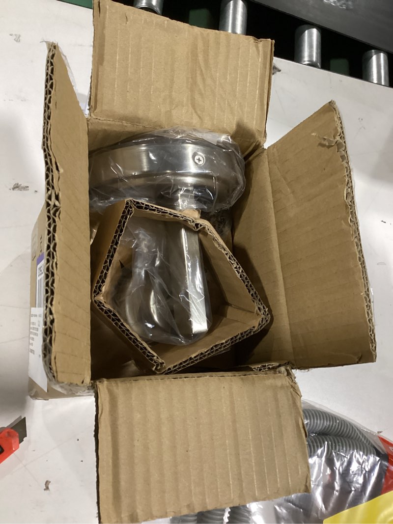 Condition photo showing Good Condition for  Similar to photo Kichler Ali 1 Light Wall Sconce in Brushed Natural Brass with a Satin Etched Glass Shade for use in Bathrooms, Bedrooms, Kitchens, Dining Rooms and Hallways, 52140BNB