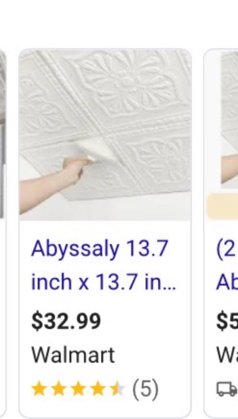 Nuanchu 20 Pcs Foam Ceiling Tiles Peel and Stick 3D Wall Panels 13.8 x 13.8 Inch Covered 26-52 Sq. f(similar)