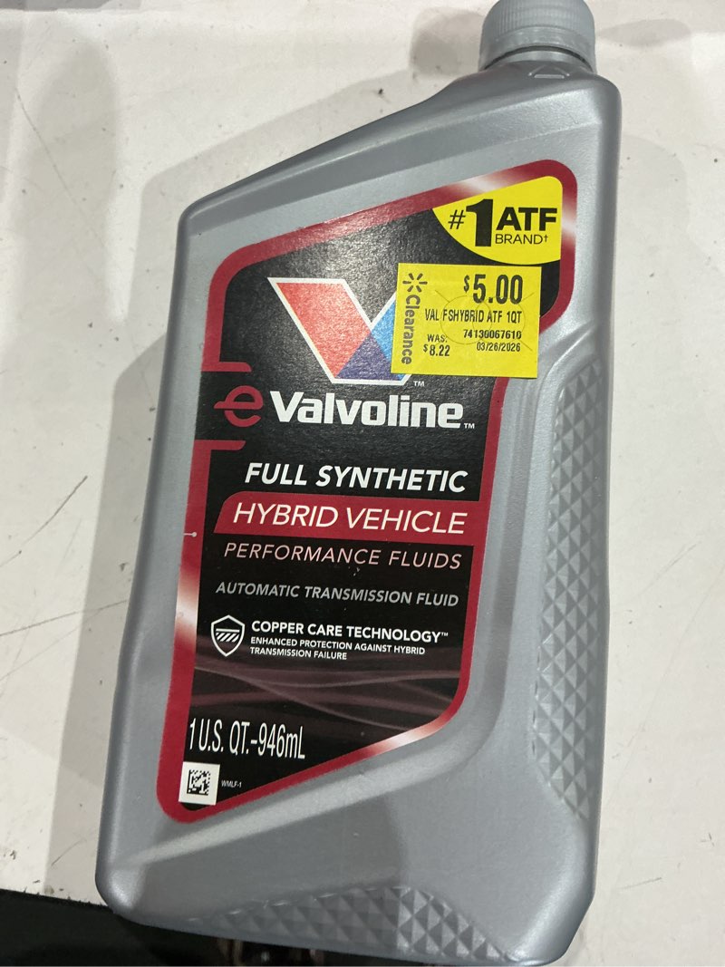 Condition photo showing Good Condition for valvoline full synthetic hybrid vehicle automatic transmission fluid & nbsp1 us quart