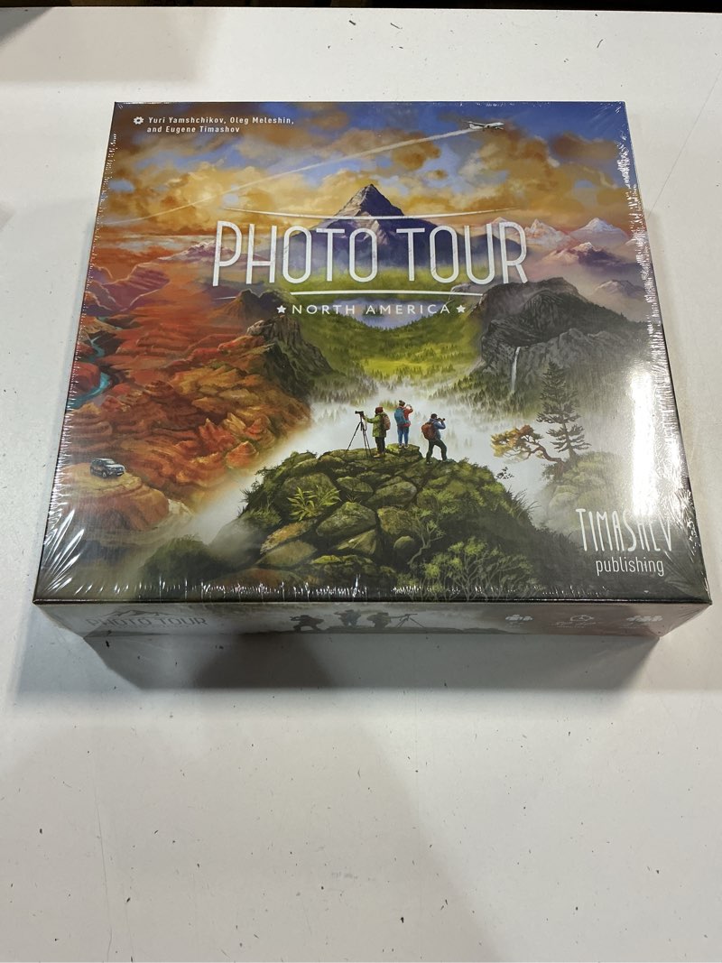 Condition photo showing New/Like New for photo tour: north america – family board game for kids and adults | travel strategy game | ages 8+ | easy to learn | 1–5 players | fun for game night & educational play