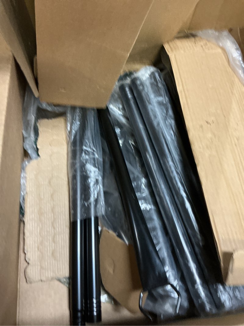 Condition photo showing Good Condition for 6 Pack 10 ft Heavy Duty Metal String Light Poles Adjustable Outdoor Lighting Stand for Patio,Backyard,Garden,Party & Wedding Rustproof & Sturdy with Hooks