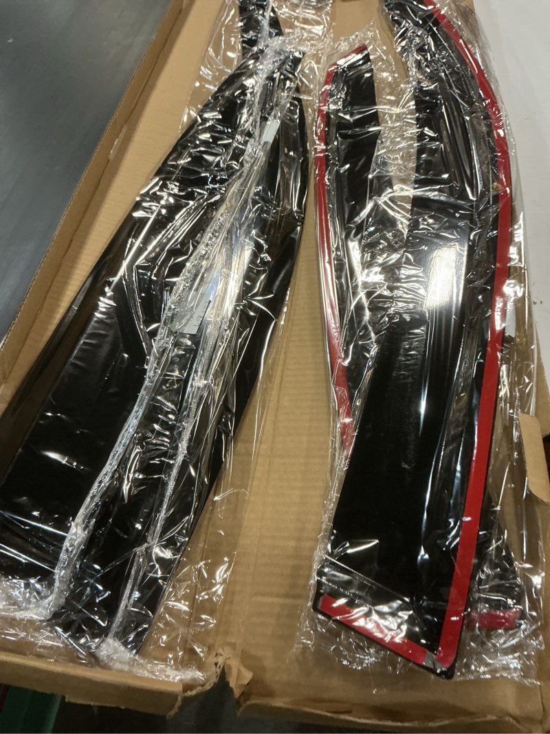 Condition photo showing New/Like New for 4pc rain guards for 16-21 honda civic hatchback only window visors for 2016-2021 4 doors civic models deflectors sun shades vent tape on out channel