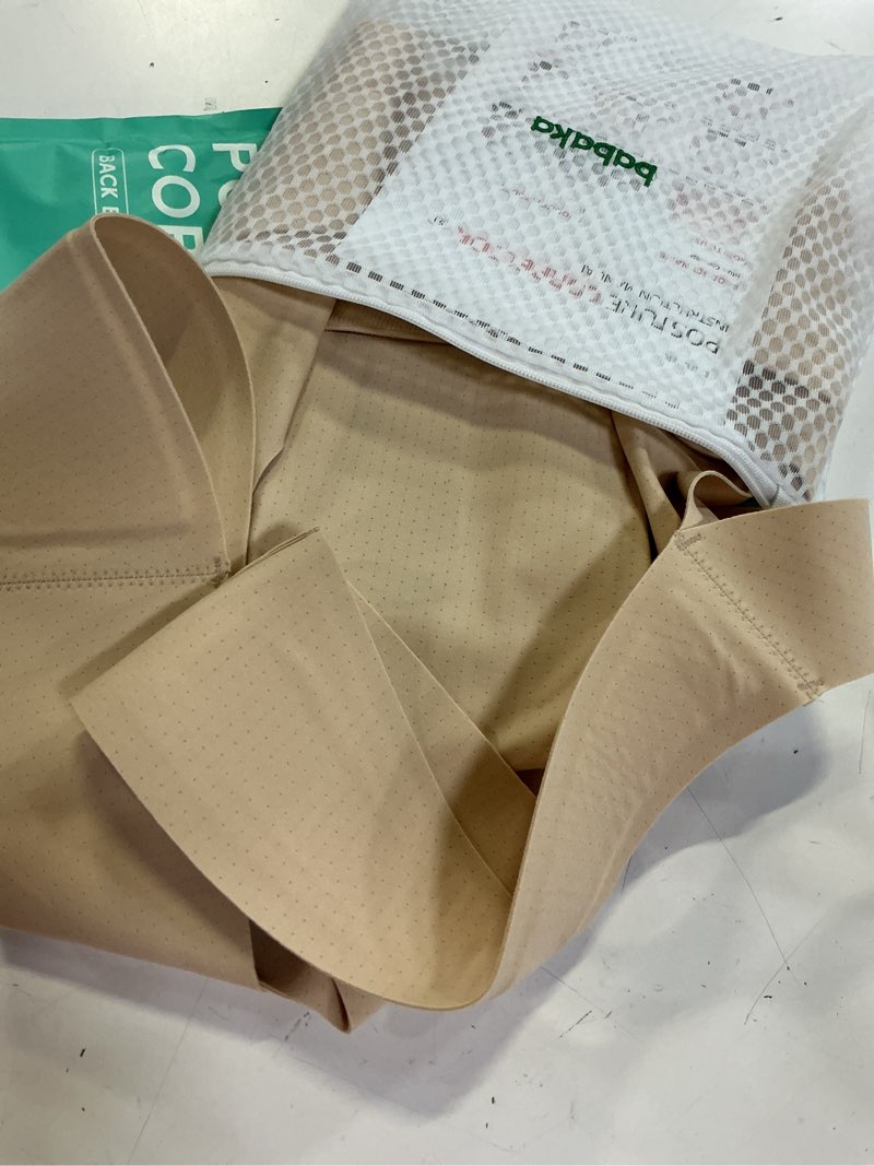 Condition photo showing Good Condition for babaka posture corrector for women, invisible lightweight adjustable back brace for upper and lower back pain relief, hunchback, hump, scoliosis, thoracic, spine corrector under clothes (beige, small, waist: 25''-30'') beige small