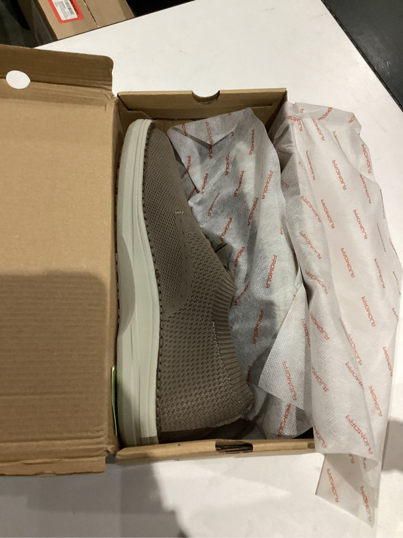 Condition photo showing New/Like New for PROMOLA Wide Toe Box Shoes for Men Casual Dress Shoes Wide Width Non Slip Walking Shoes with Arch Support 10 Wide 05 Brown Canvas