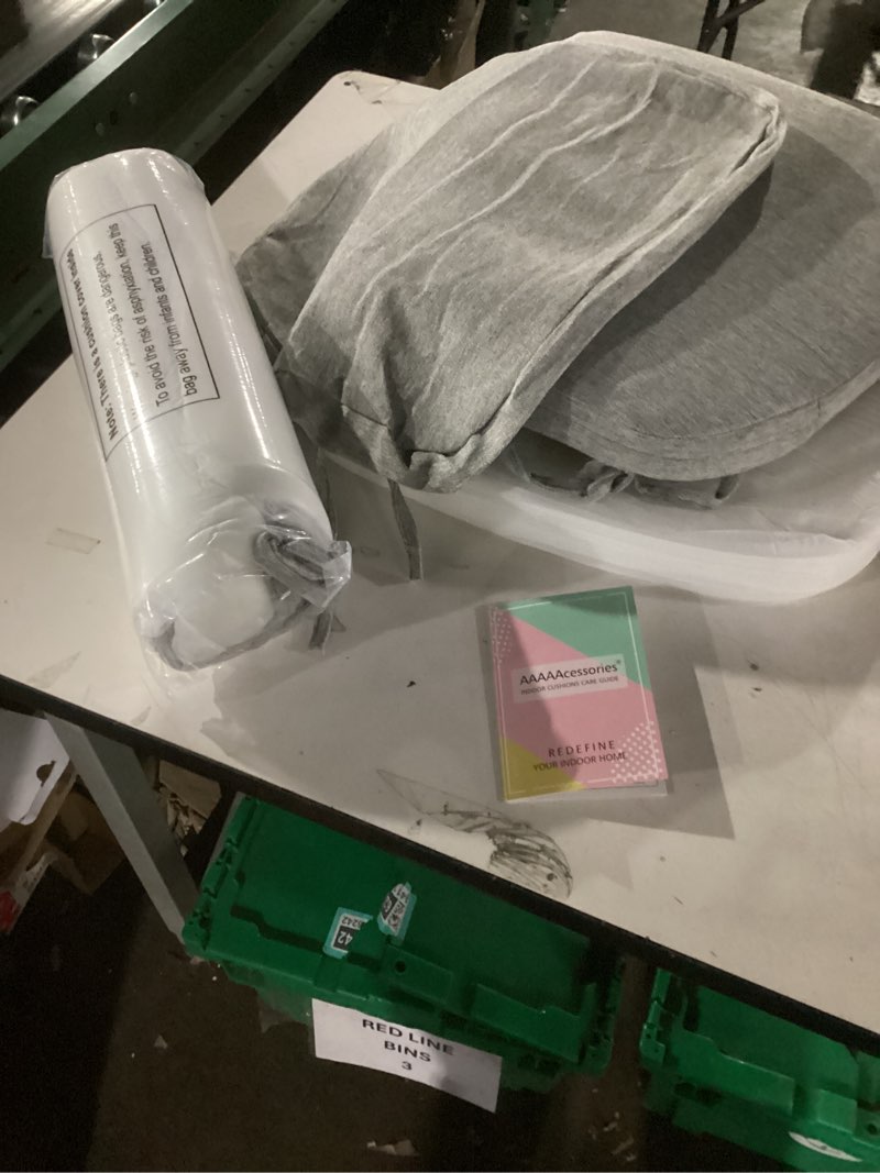 Condition photo showing New/Like New for Cozyide Chair Cushions for Dining Chairs, 17" x 17" Non-Slip Kitchen Chair Pads with Adjustable Ties, Indoor Chair Cushions for Dining Room, Light Grey (Pack of 2) Light Grey 2 Count (Pack of 1)