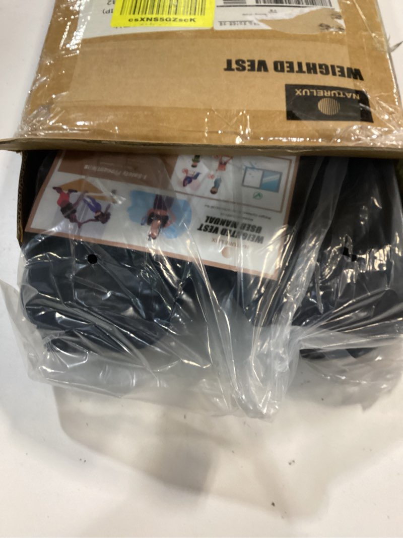 Condition photo showing New/Like New for Weighted Vest Men or Women - 5/10/15/20/25/30lbs Weights with Reflective Stripe, Weighted Vest for Workout Equipment for Strength Training Running - Walking Weight Loss 25 lbs Black