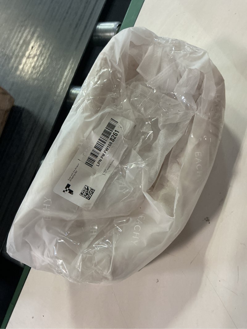 Condition photo showing New/Like New for eachy travel makeup bag, large capacity cosmetic bags for women, waterproof portable pouch open flat toiletry bag pattern make up bag (f-beige) aa-beige-m medium