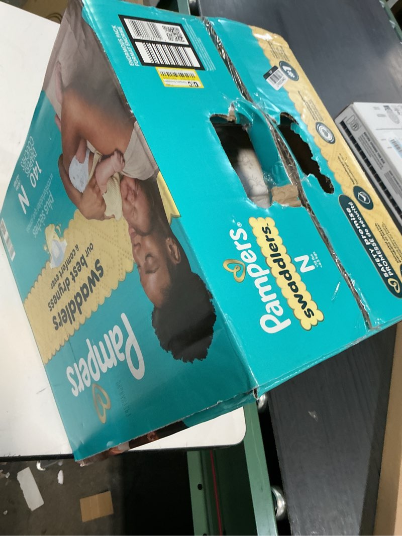 Condition photo showing New/Like New for pampers swaddlers diapers, size 0 (up to 10 lbs), 140 count, absorbent, keeps baby dry and comfortable, skin safe disposable baby diaper (packaging may vary) newborn 140