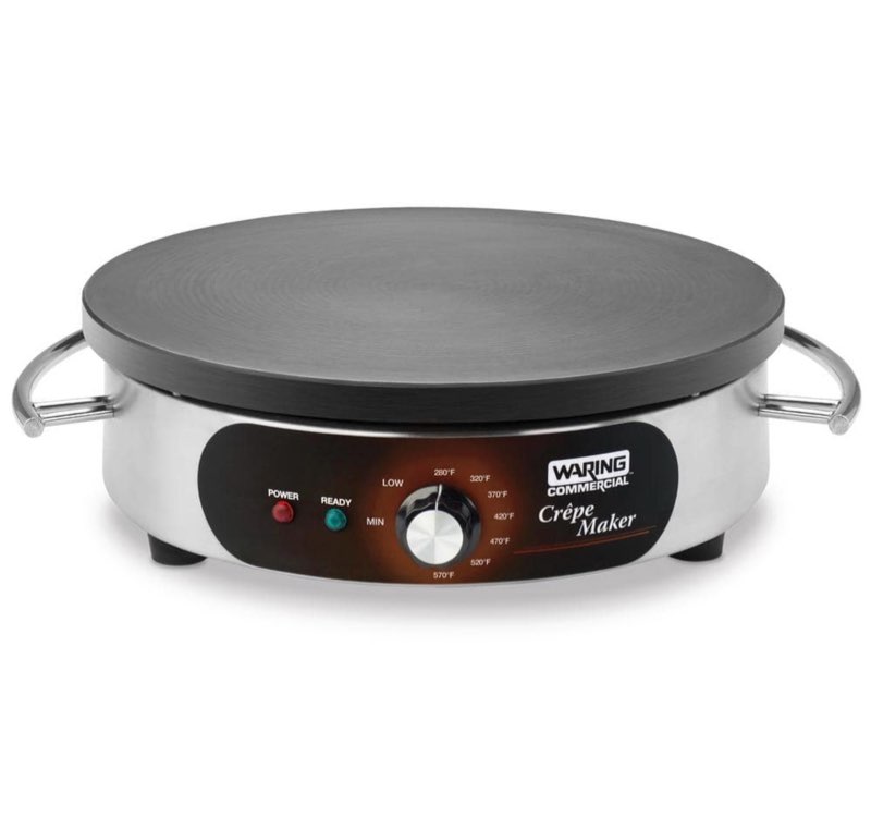 waring commercial wsc160x heavy-duty electric crepe maker  16  stainless steel
