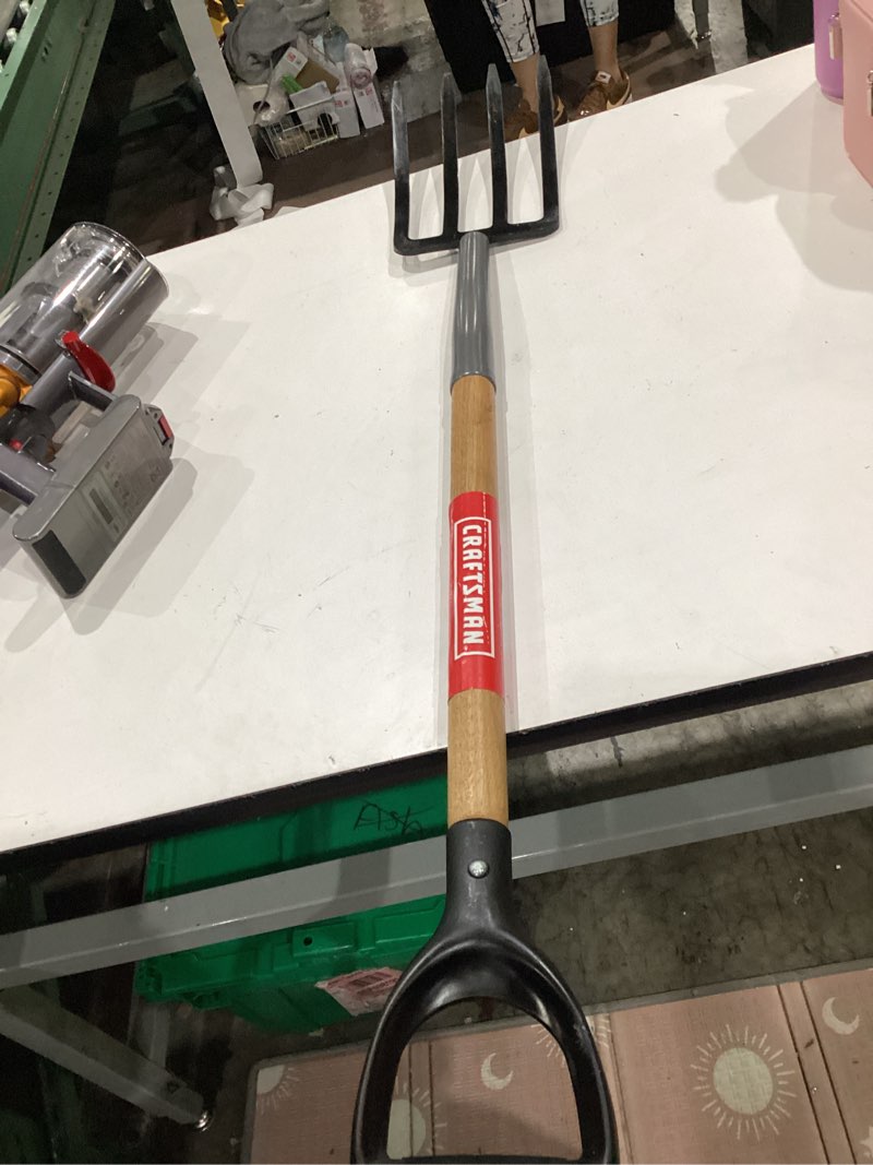 Condition photo showing As Is for craftsman 34-in l wood steel spading fork