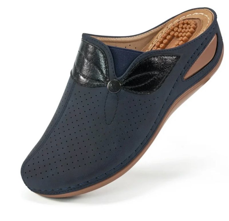 Ablanczoom Womens Suede Mules Cork Insoles Comfortable Arch Support Adjustable Slippers Size 42