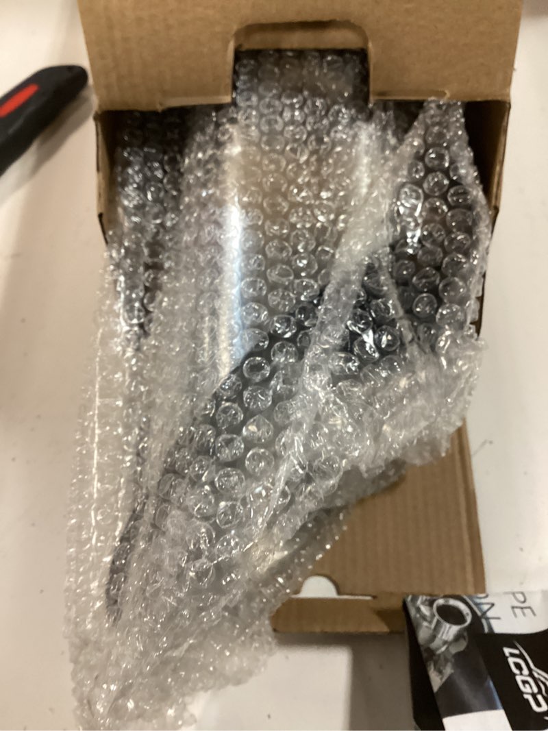 Condition photo showing New/Like New for lcgp 2.5" inlet exhaust tips, 2.5" inlet x 5" outlet x 18" overall length, weld on, polished, universal stainless steel diesel exhaust tailpipe dt-255018ac 2.5"x5"x18" angle cut