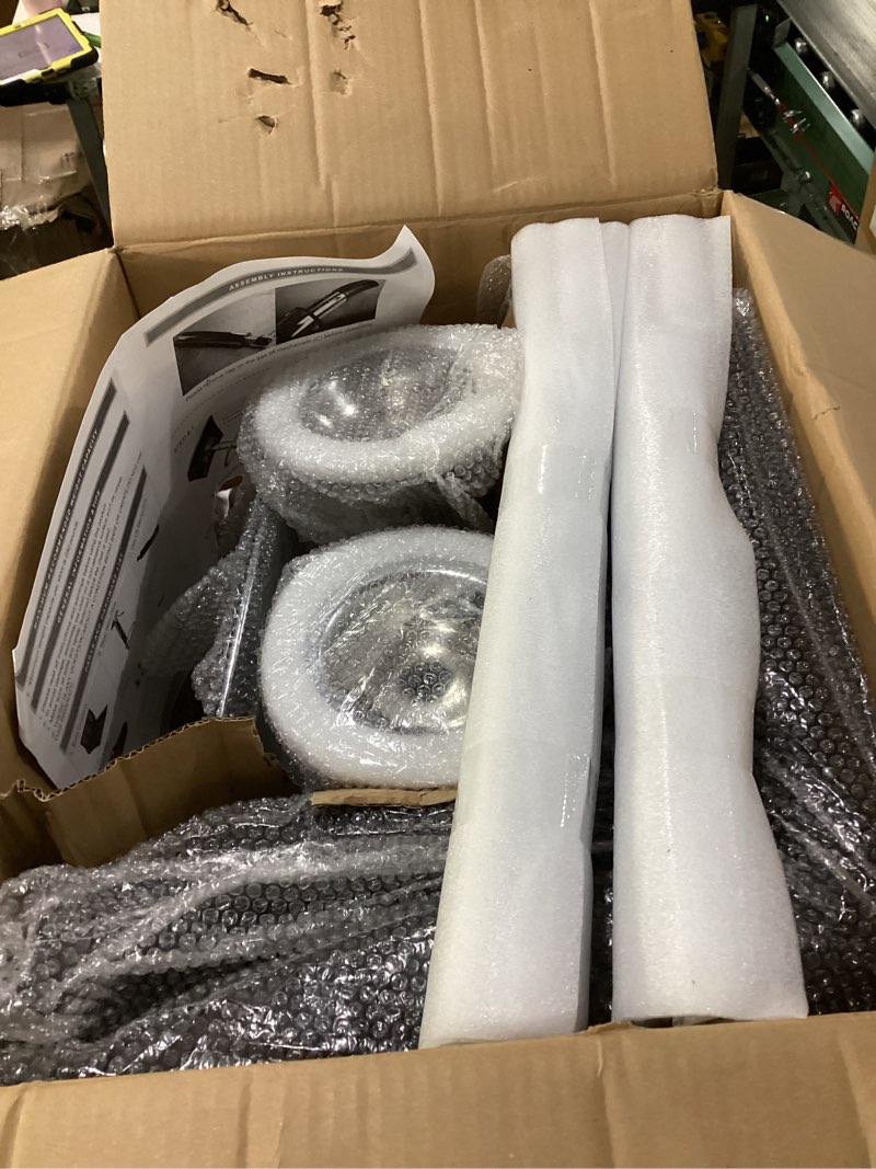 Condition photo showing New/Like New for Leopard Modern Square PU Leather Adjustable Bar Stools with Back, Square Back Bar Stools Set of 2, Bar Height Swivel Barstools for Kitchen Counter (Black)