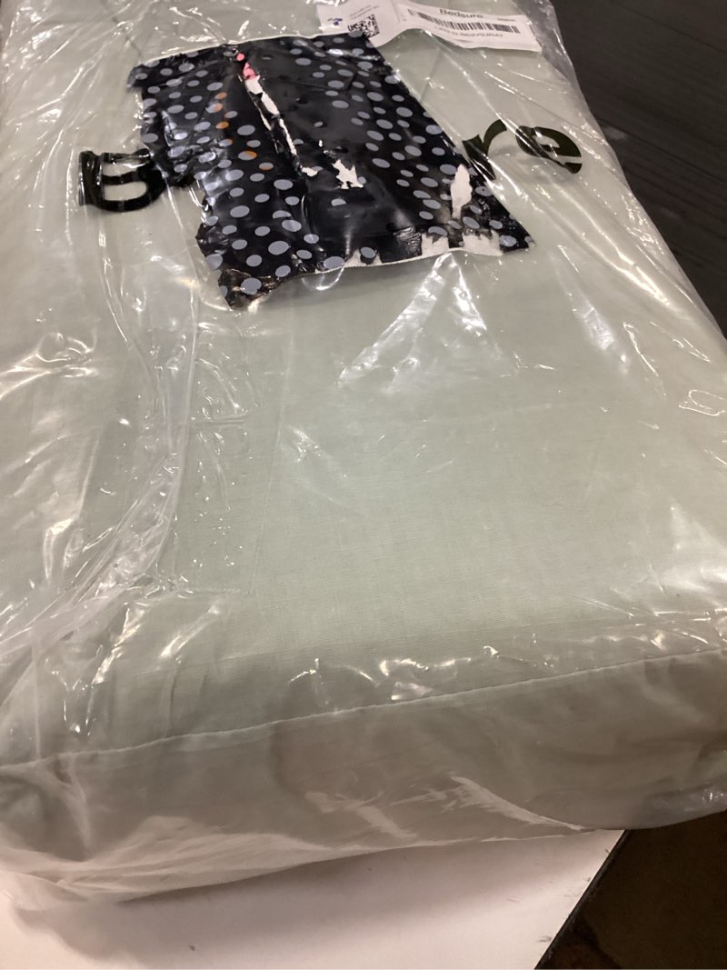 Condition photo showing Good Condition for bedsure cotton duvet cover queen - 100% cotton waffle weave sage green duvet cover queen size, gentlesoft™ and breathable bedding set for all season, 3 pieces, 90"x90" queen (90" x 90") 11 - sage green (no comforter)