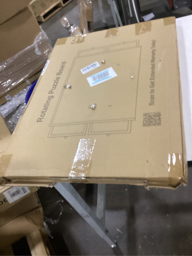 Condition photo showing New/Like New for rotatable 360-degree wheels puzzle board with drawers and cover 1000 pieces lightweight portable wooden puzzle table for adults size 30" x 22"