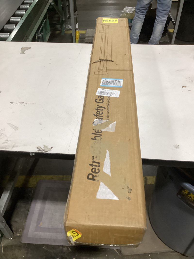 Condition photo showing New/Like New for 160 Inch Retractable Baby Gates Extra Wide, 42 Inch Extra Tall Retractable Gate for Indoor/Outdoor, 13 Foot Reinforced Retractable Dog Gate with Reinforcement Rod for Doorways, Stairs, Garage Gray 42" Tall x 160" Wide