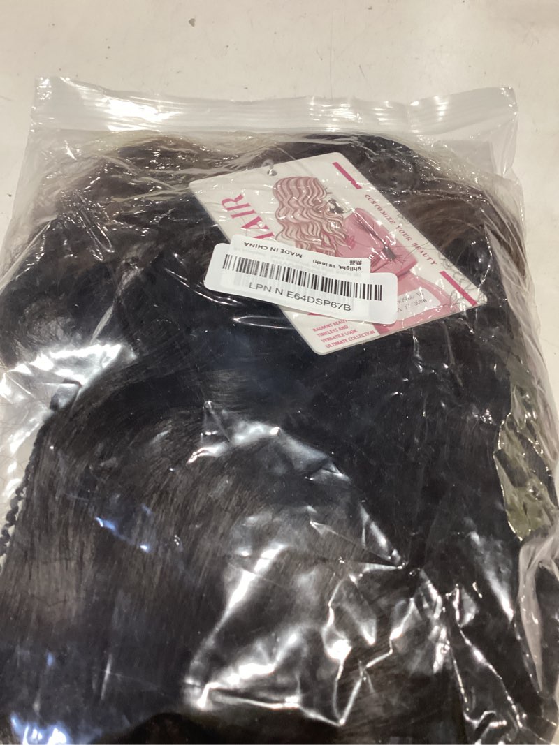 Condition photo showing As Is for 20" wavy hair topper 6.5"x6.5" base size hair toppers for women synthetic hairpieces for women with thinning hair wavy clip in gradual brown