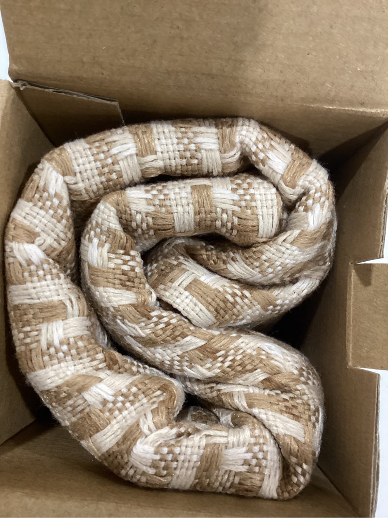 Condition photo showing Good Condition for kevin textile outdoor waterproof throw pillow covers pack of 2 weaving texture water resistant outside decorative cushion covers for garden patio tent balcony bench couch sofa 16x16 inch, light brown 16" x 16" (pack of 2) light brown