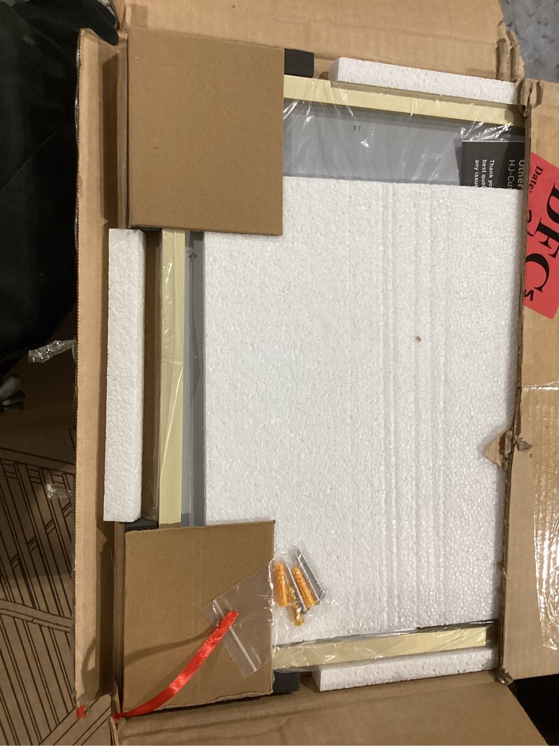 Condition photo showing As Is for mirror full length, upgraded body wall mirrors with shatter-proof glass, floor standing, hanging or leaning, tall mirror with stand aluminum alloy frame for bedroom cloakroom claccic gold-rect 59"l x 16"w