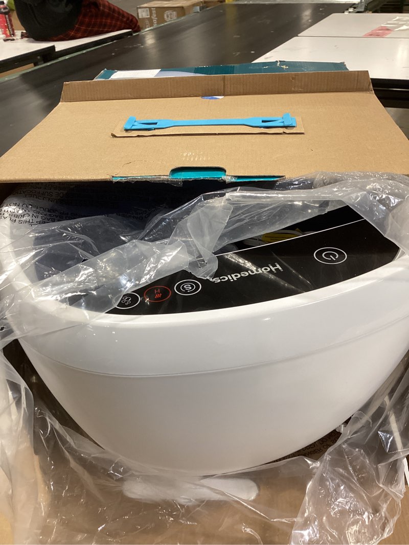 Condition photo showing Good Condition for homedics shiatsu bliss footbath with heat boost, foot spa massager, deep kneading pedicure tub, vibrating bubbles with soothing heat, portable at-home spa