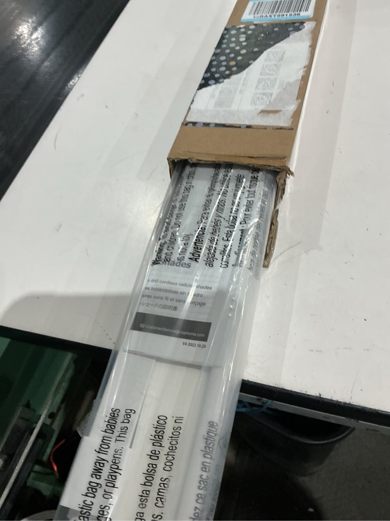 Condition photo showing Good Condition for lazblinds cordless cellular shades, no tools no drill light filtering honeycomb shades pleated blinds for windows, 34 1/2'' w x 64'' h, white light filtering-white 34 1/2'' w x 64'' h