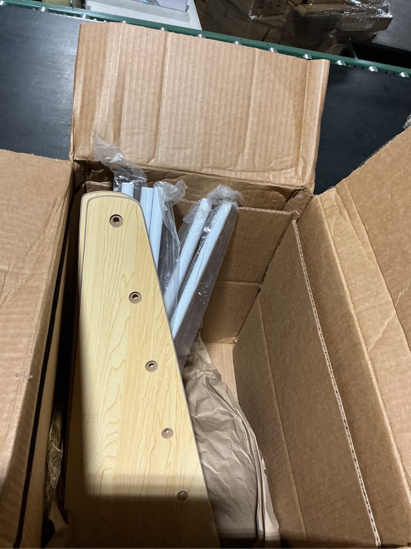 Condition photo showing item condition for 3 Sprouts Recycled Fabric Kids Bookshelf – 4-Tier Sling Book Rack Organizer - Nursery Room Playroom Classroom Wooden Book Shelves - Kid Bookcase Wood Storage Shelf for Toddler Age 3+ Cream Solid Cream