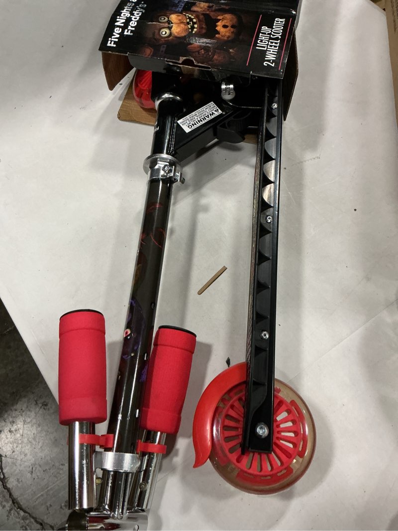Condition photo showing New/Like New for five nights at freddy's 2 wheel kick scooter for kids - easy & portable fold-n-carry design, ultra-lightweight, comfortable & safe, durable & easy to ride