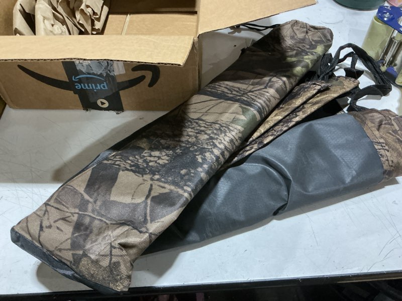 Condition photo showing Good Condition for outdoors low profile hunting tree seat, adjustable height, turkey hunting chair with 98in zinc alloy buckle strap hunting hammock chair portable and light weight camping stool on tree color a