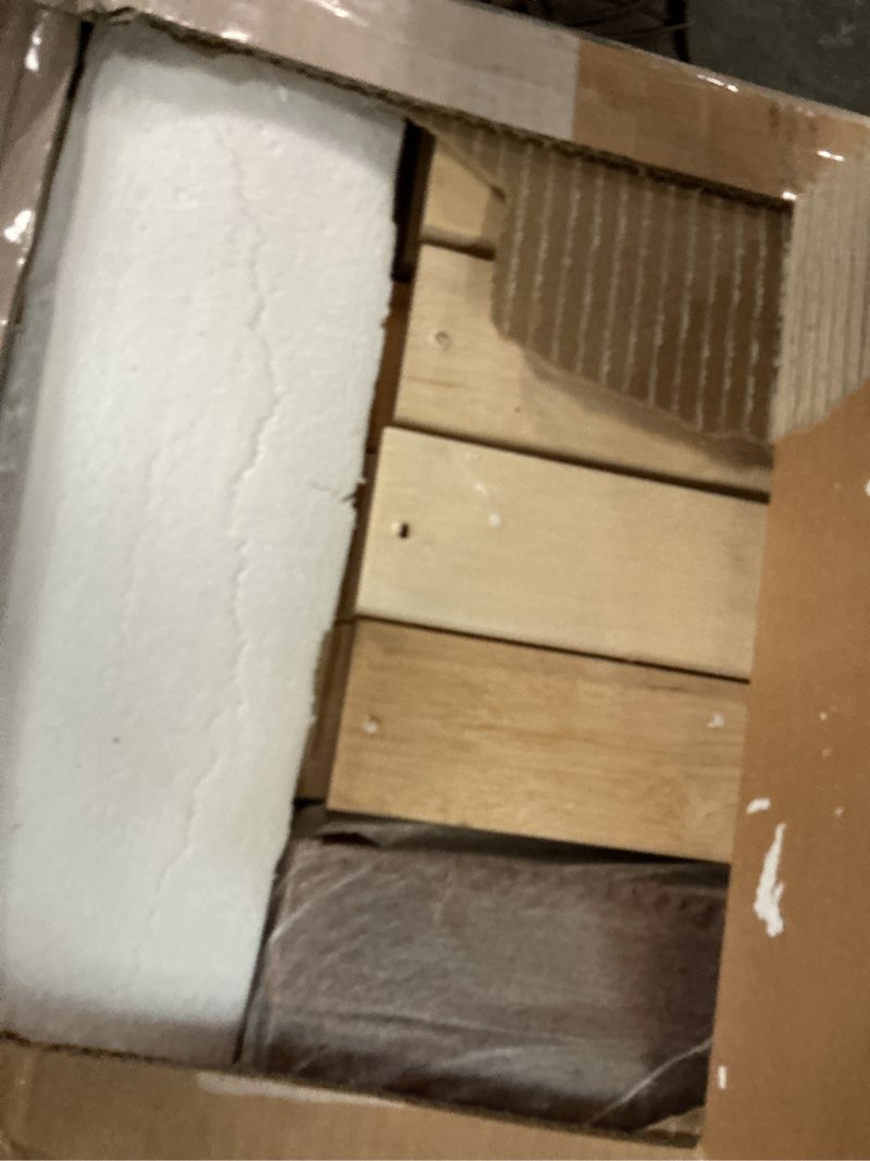 Condition photo showing Good Condition for wooden platform bed with headboard and wood slat suppor