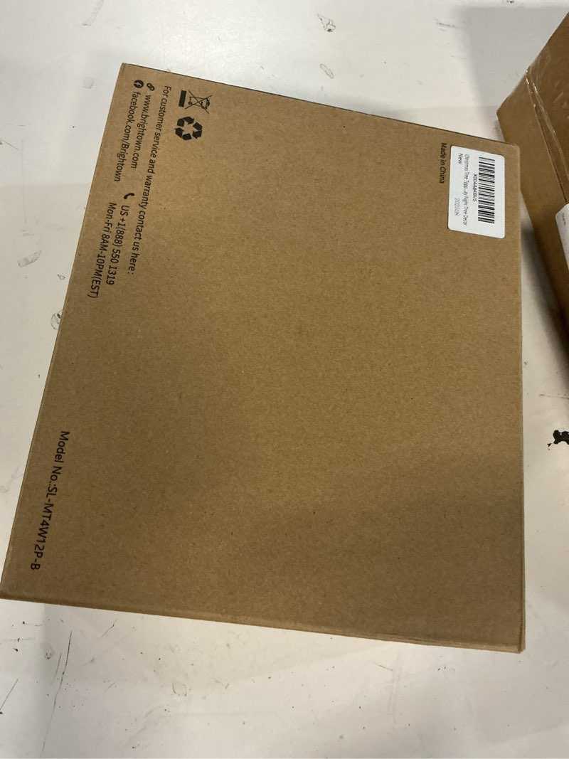 Condition photo showing New/Like New for christmas tree topper lighted with built-in led rotating snowflake projector lights, 9.6” hollowed tree topper with silver spangles plug in for indoor home xmas new year party holiday night tree decor silver snowflake projected snowflakes