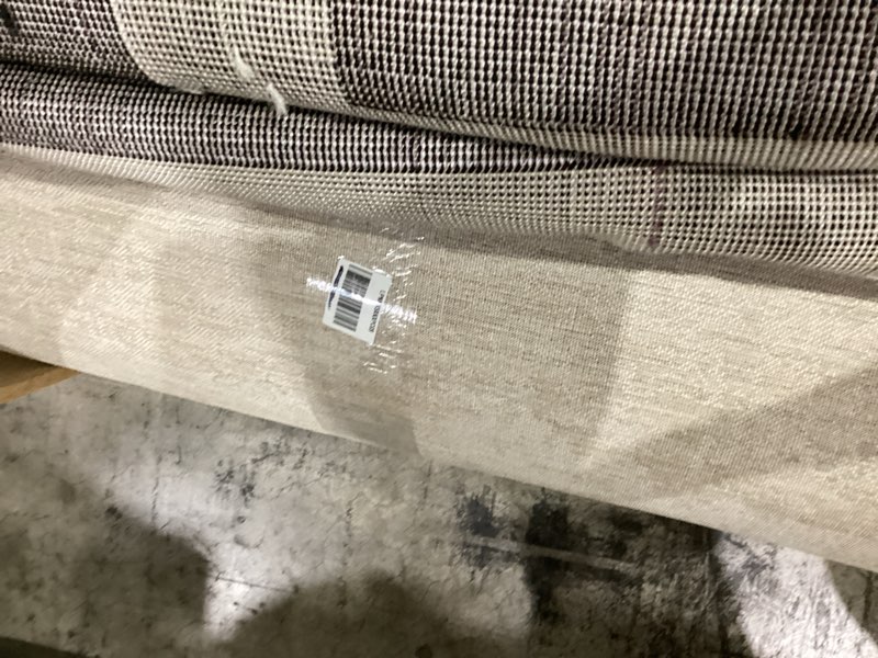 Condition photo showing As Is for loloi chris loves julia louisa collection loi-01 oatmeal/stone 2'-3" x 3'-10", .38" pile height, accent rug oatmeal / stone 2'3" x 3'10" (rectangular)