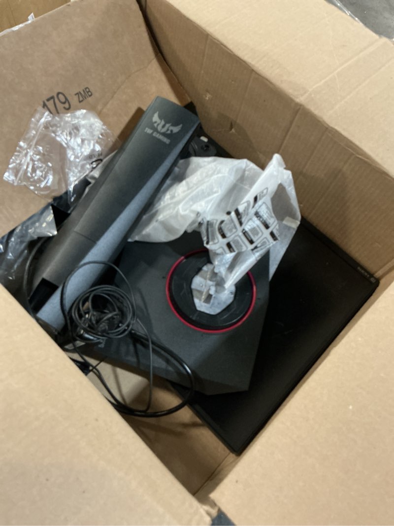 Condition photo showing As Is for ASUS TUF Gaming 27” 1440P HDR Monitor (VG27AQ3A) – QHD (2560 x 1440), 180Hz, 1ms, Fast IPS, 130% sRGB, Extreme Low Motion Blur Sync, Speakers, Freesync Premium, G-SYNC Compatible, HDMI, DisplayPort 27" QHD 180Hz G-SYNC