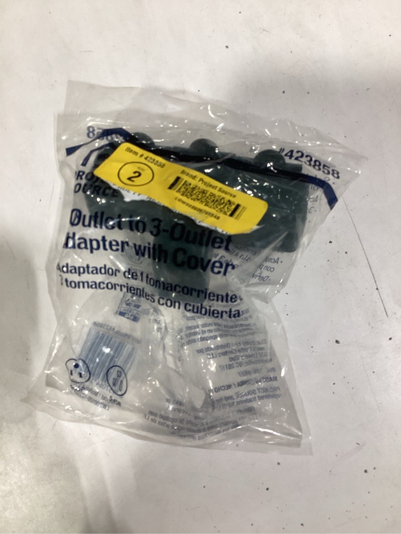 Condition photo showing Good Condition for Project Source Adapter 15 -Amp 3-wire grounding Single to triple Green Basic Standard Adapter