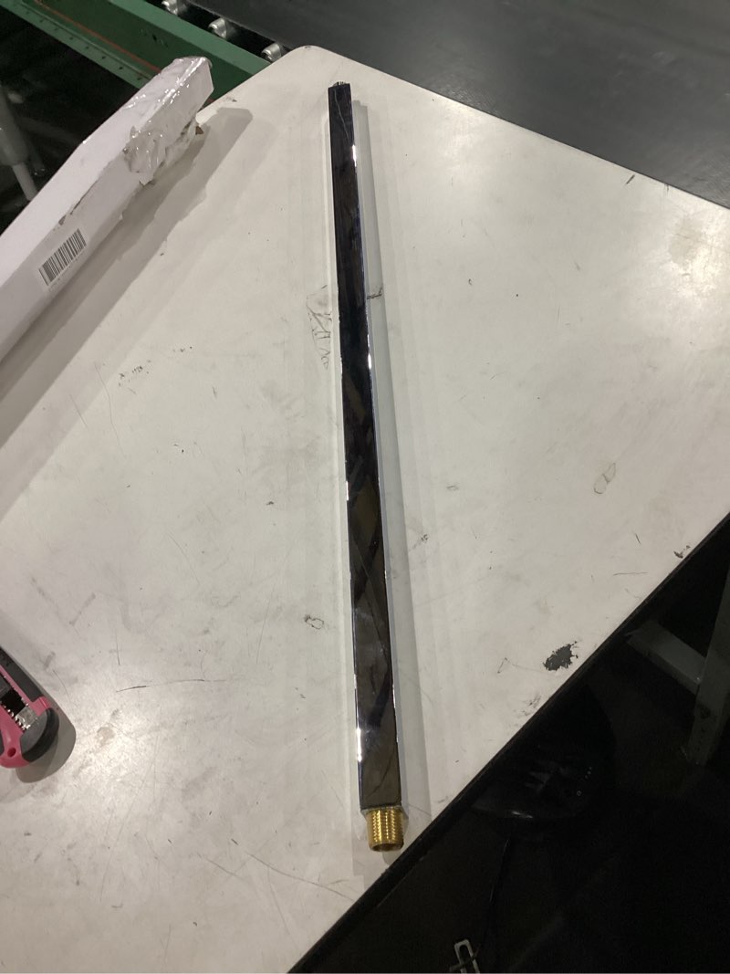 Condition photo showing New/Like New for 30 inch square ceiling-mount shower riser pipe chrome extension rod for bathroom stainless steel shower rod for standard rain shower head anti-rust & corrosion resistant 30inch chrome