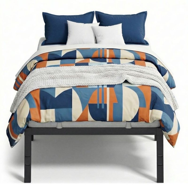 vasagle twin metal bed frame 16 inches tall