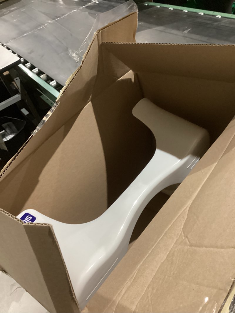 Condition photo showing As Is for Squatty Potty Simple Curve Bathroom Toilet Stool 7" White