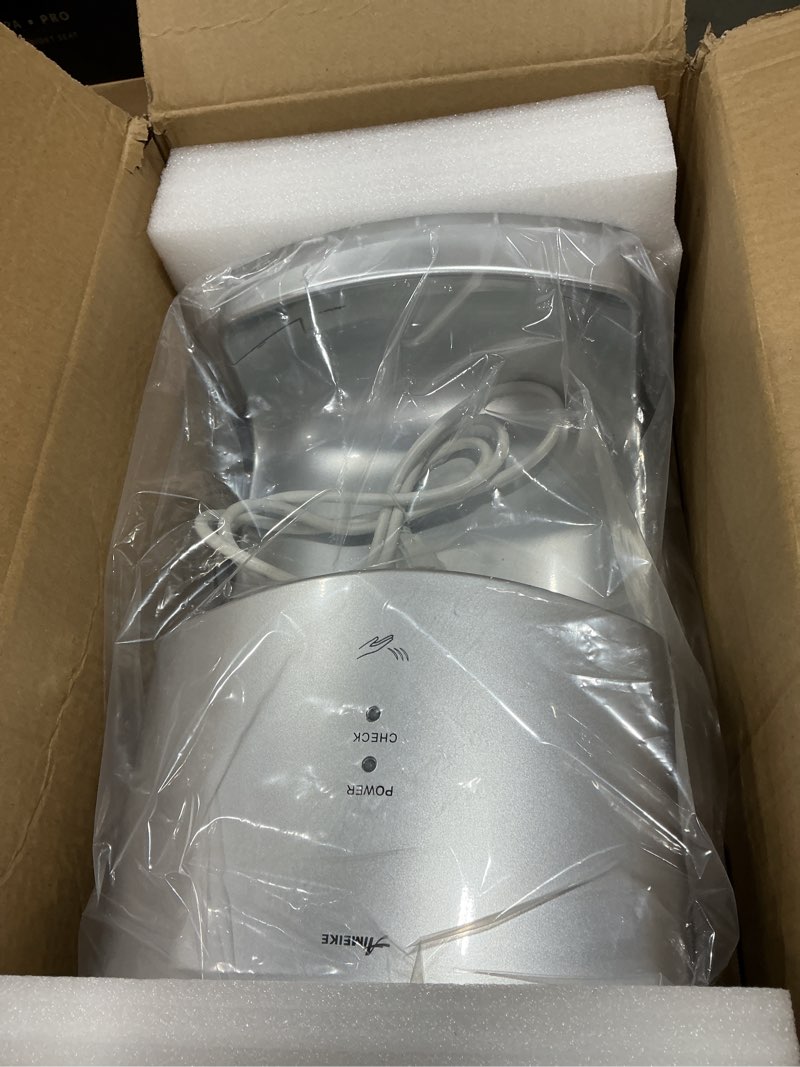 Condition photo showing New/Like New for hand dryer with accessory stand & hepa filter for commercial/residential (home) use - compact, portable, high speed, ul/etl listed (arctic white bundle)