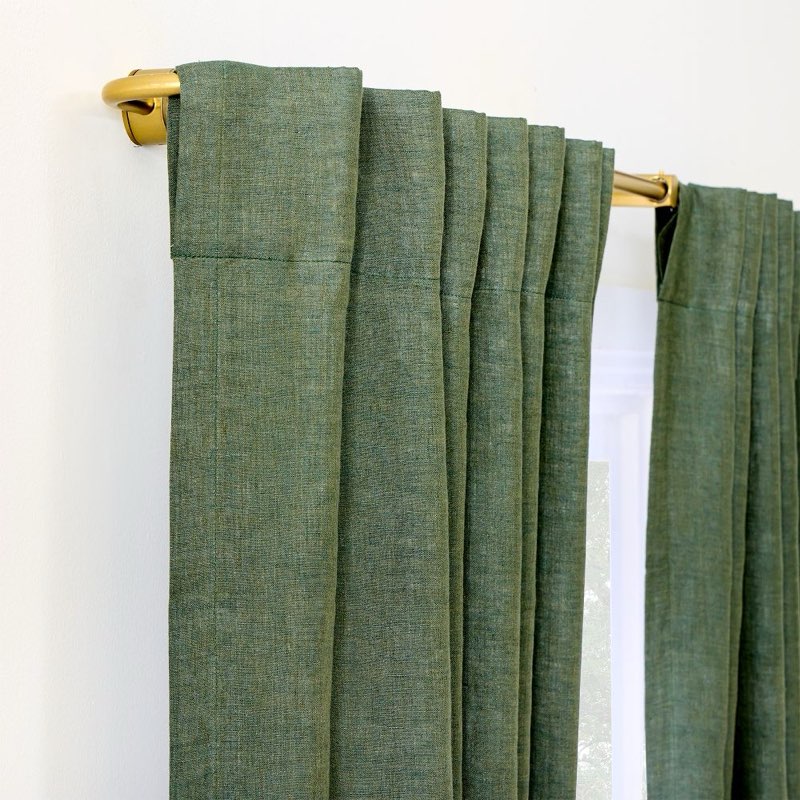 european flax linen blackout curtain 48inx108in