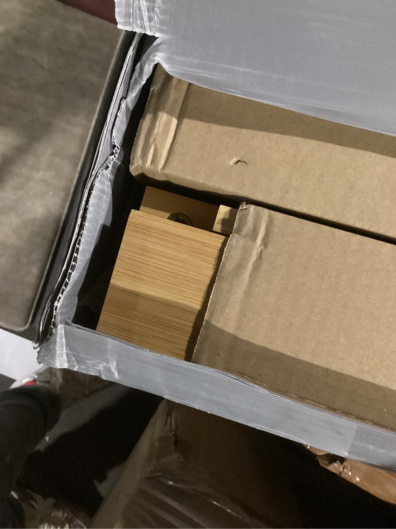 Condition photo showing Good Condition for Queen Bed Frame, 12 Inch Solid Wood Platform Bed with Wooden Slats, Natural Finish Wood Bed Frame No Box Spring Needed, Noise Free - Easy Assembly Queen 12 Inch Solid Wood